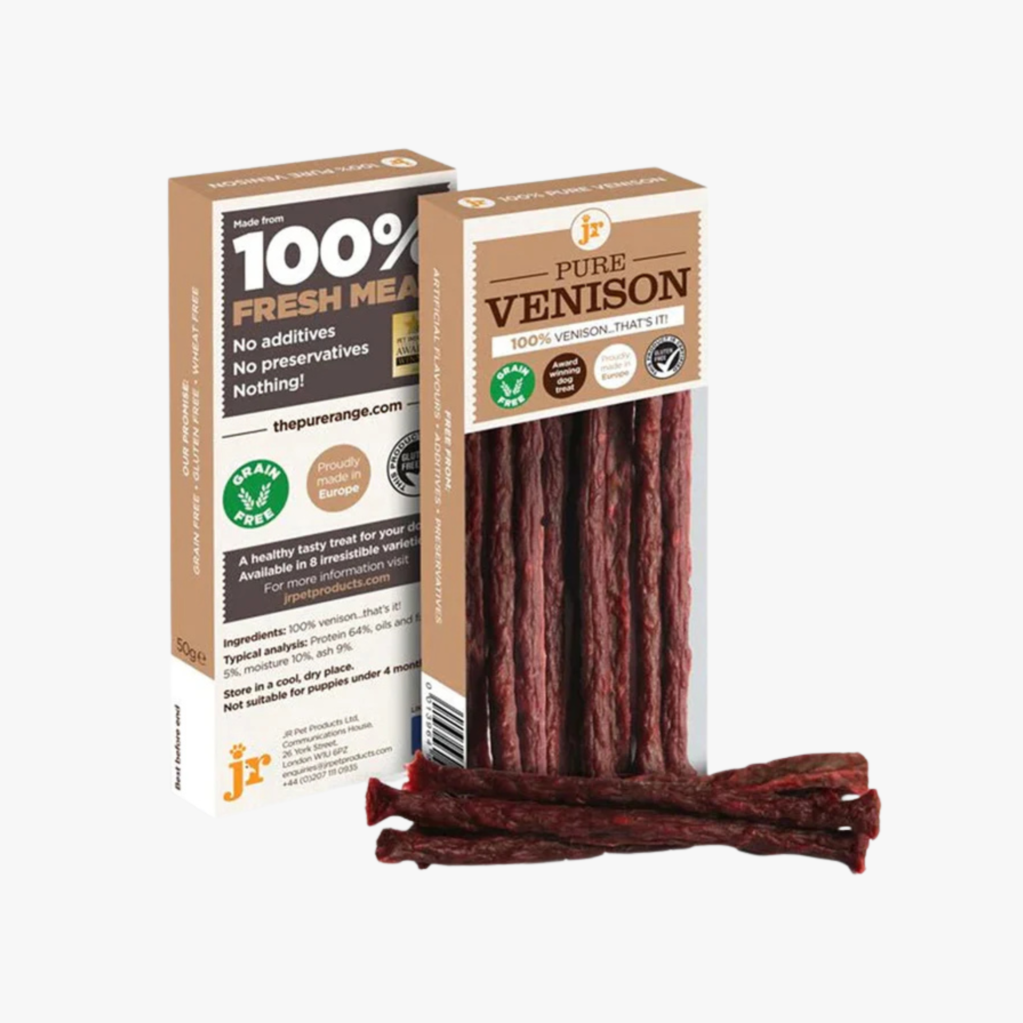 Pure Venison Meatsticks - Tyggesnacks av hjortekjøtt | 50g — bilde 1