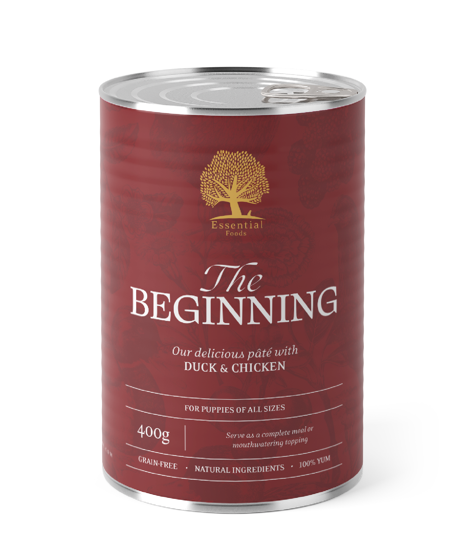 Essential the Beginning – Våtfôr med and og kylling | 400g — bilde 1