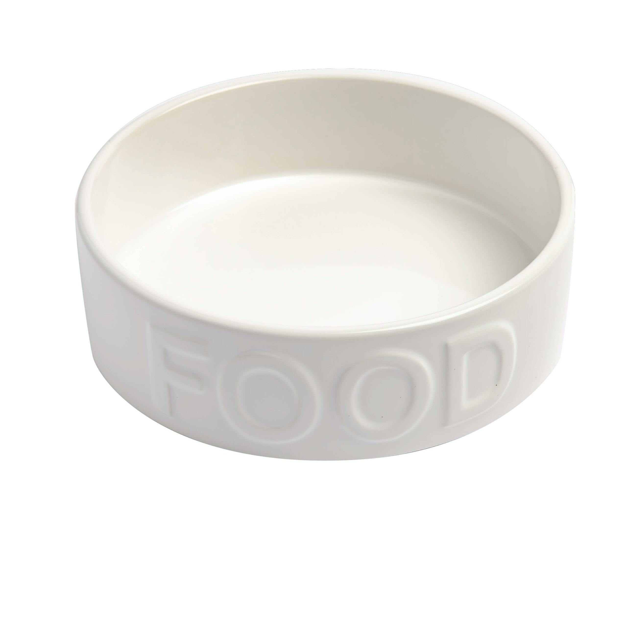 Klassisk "FOOD" Hundeskål - Hvit — bilde 1