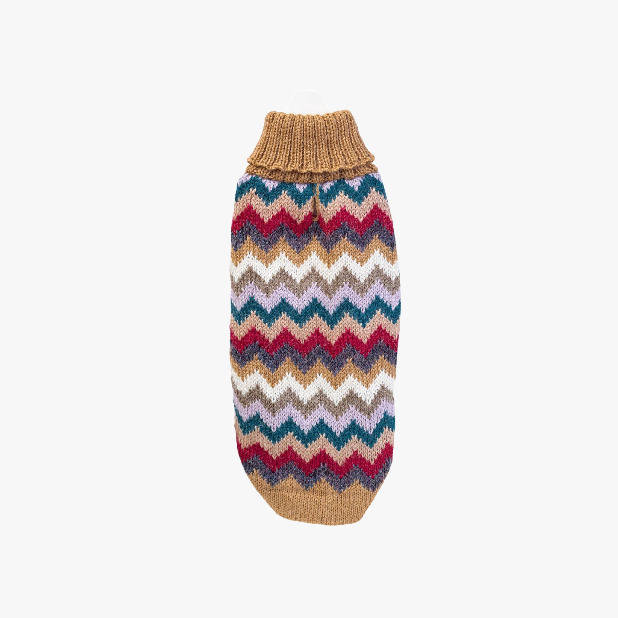 Camel Chevron Knit – Ullgenser til hund — bilde 1