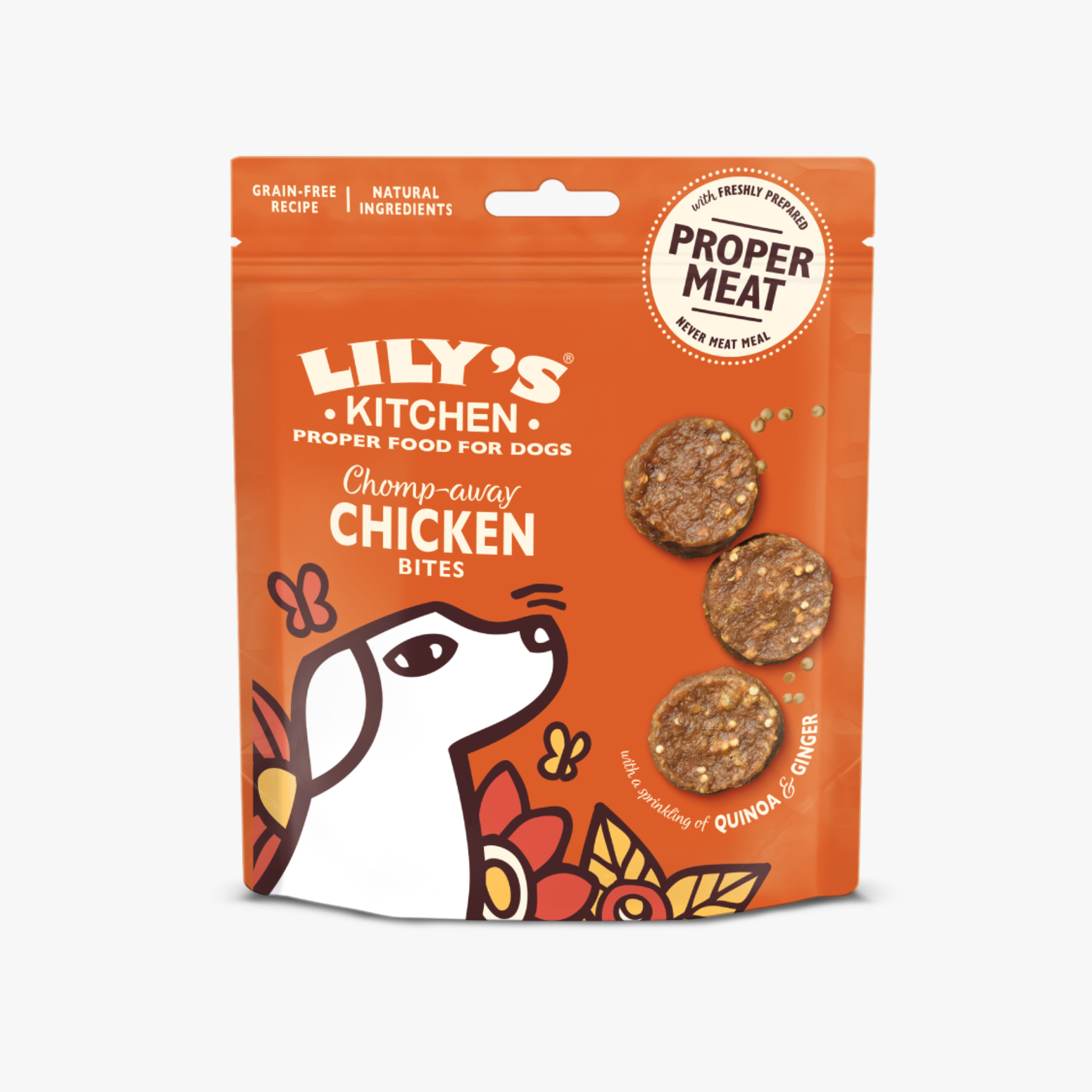 Lily's Kitchen Chomp-Away Chicken Bites 70g – Godbiter med kylling — bilde 1