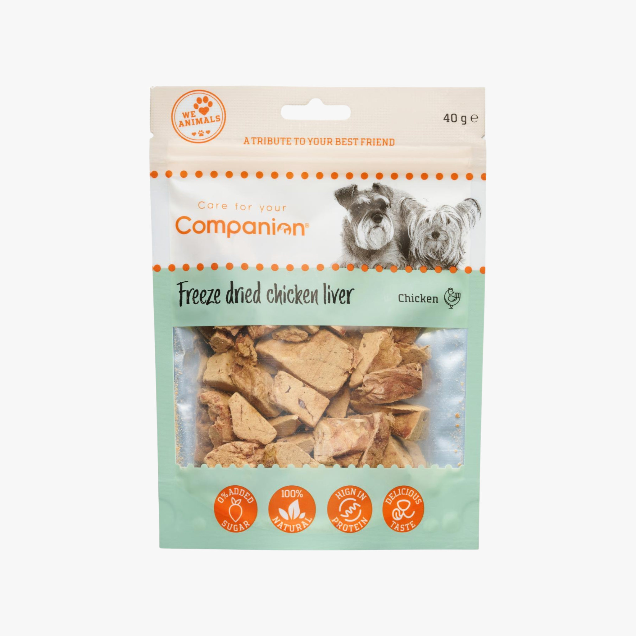 Freeze-dried Chicken liver - Frysetørket godbiter 100% Kylling | 40g — bilde 1