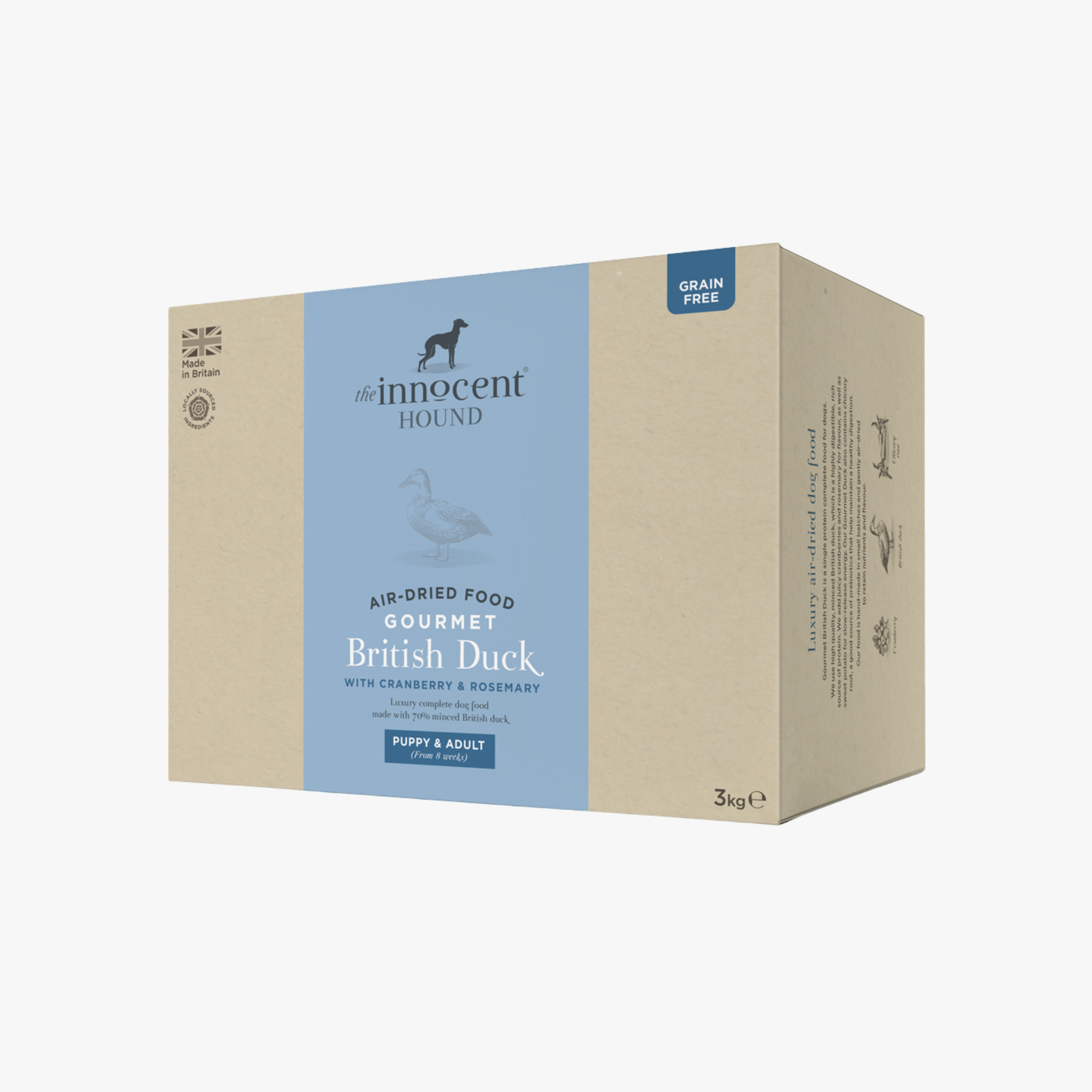 The Innocent Hound Gourmet British Duck – Lufttørket hundefôr med britisk and — bilde 1