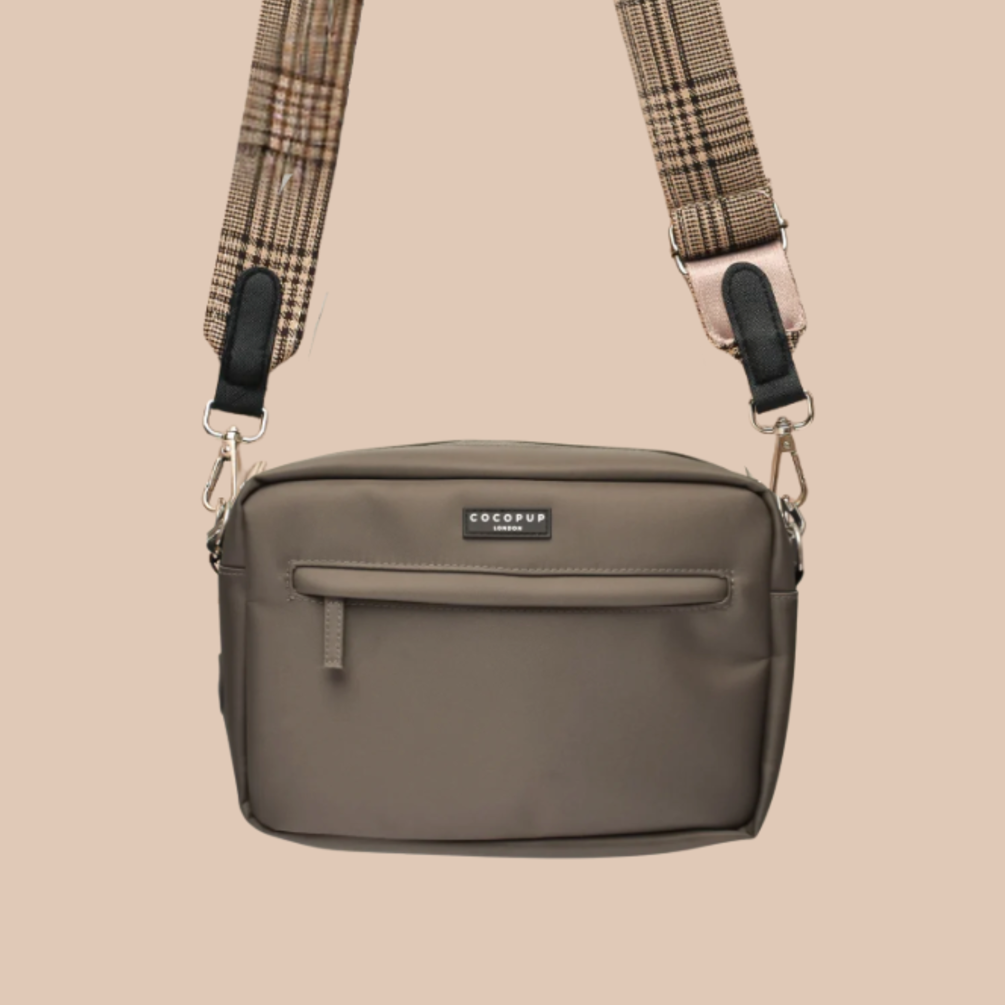 Mocha Pup Plaid - Hundetur veske — bilde 1