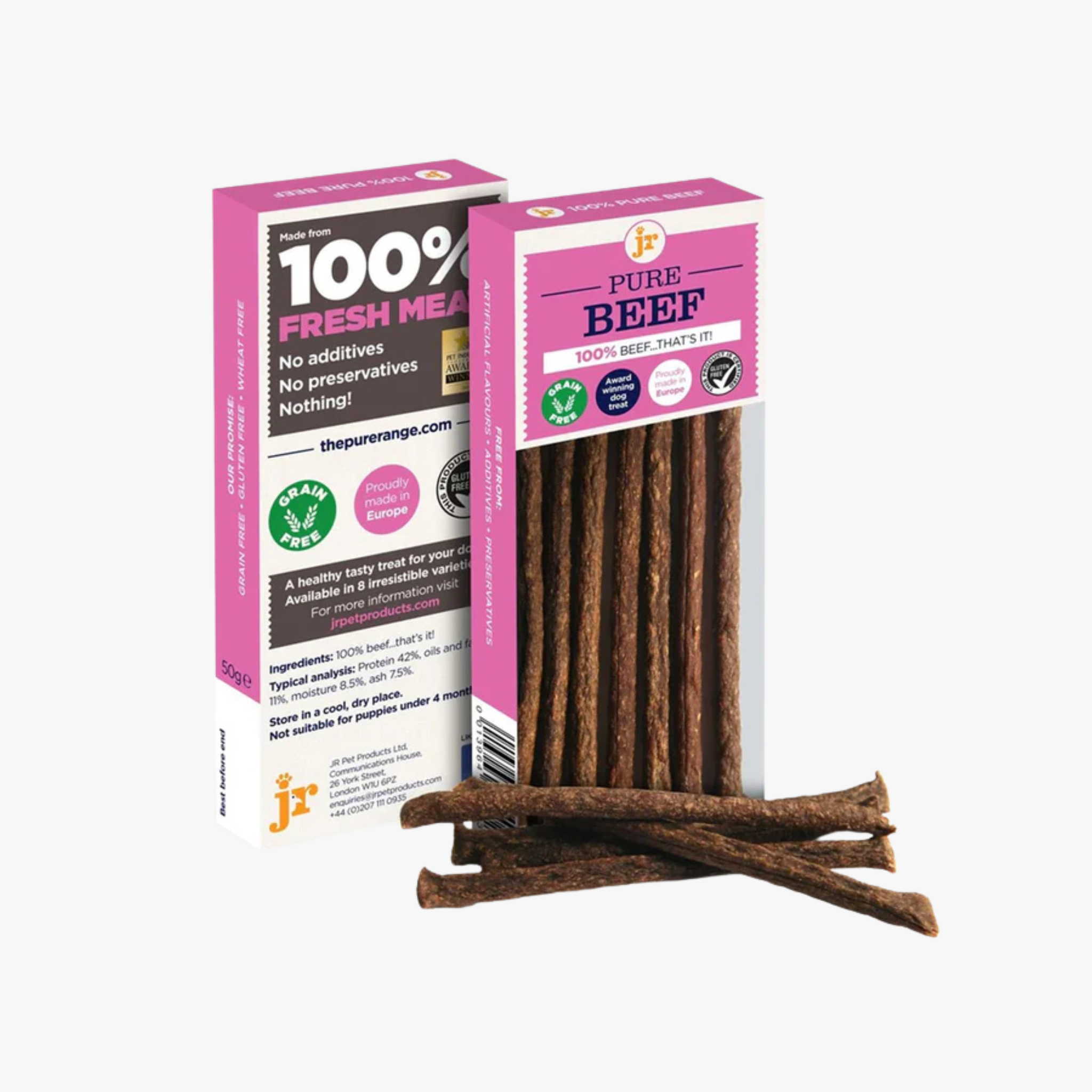 Pure Beef Meatsticks - Tyggesnacks storfekjøtt | 50g — bilde 1