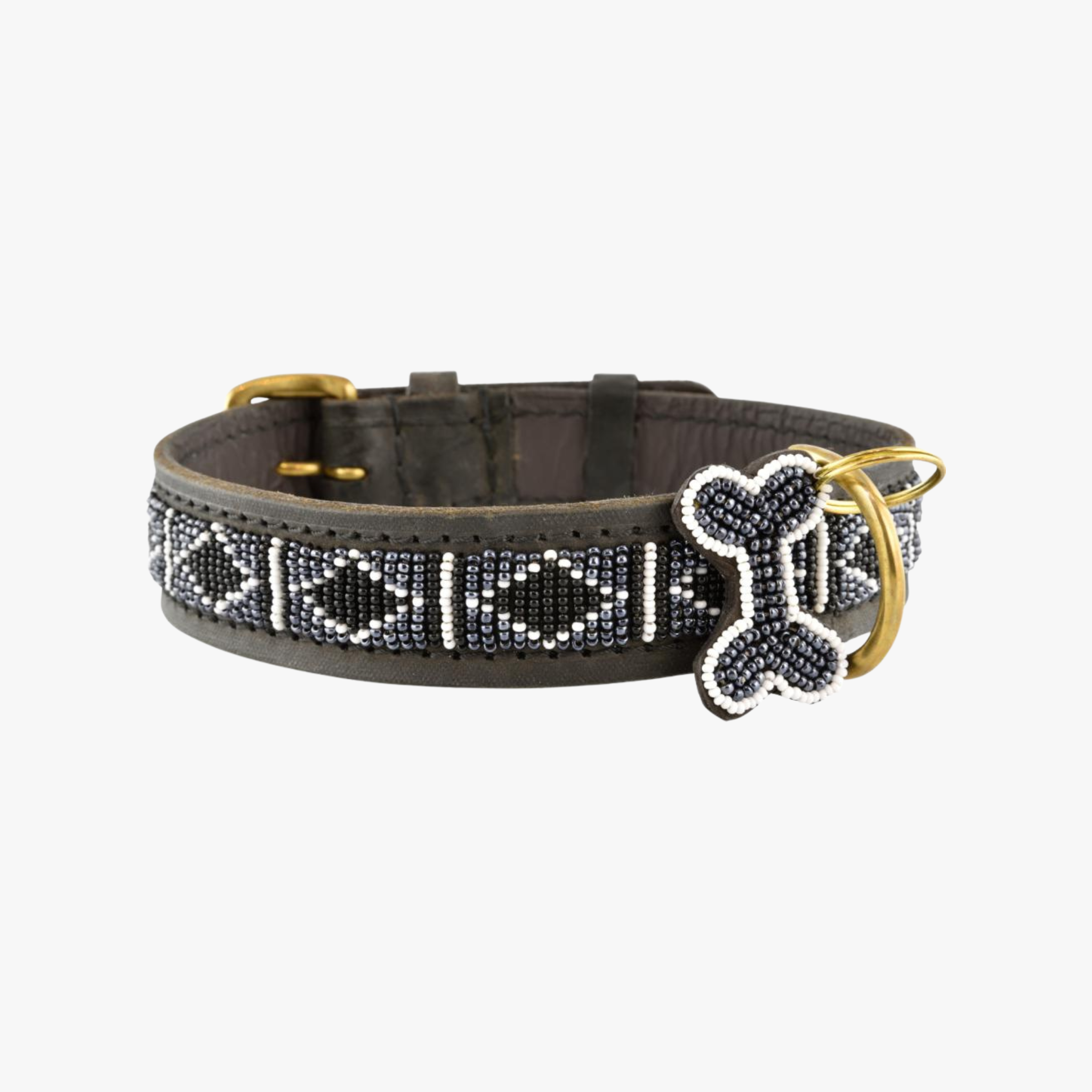 Kampuni Rafiki - Håndlaget hundehalsbånd | Sort — bilde 1