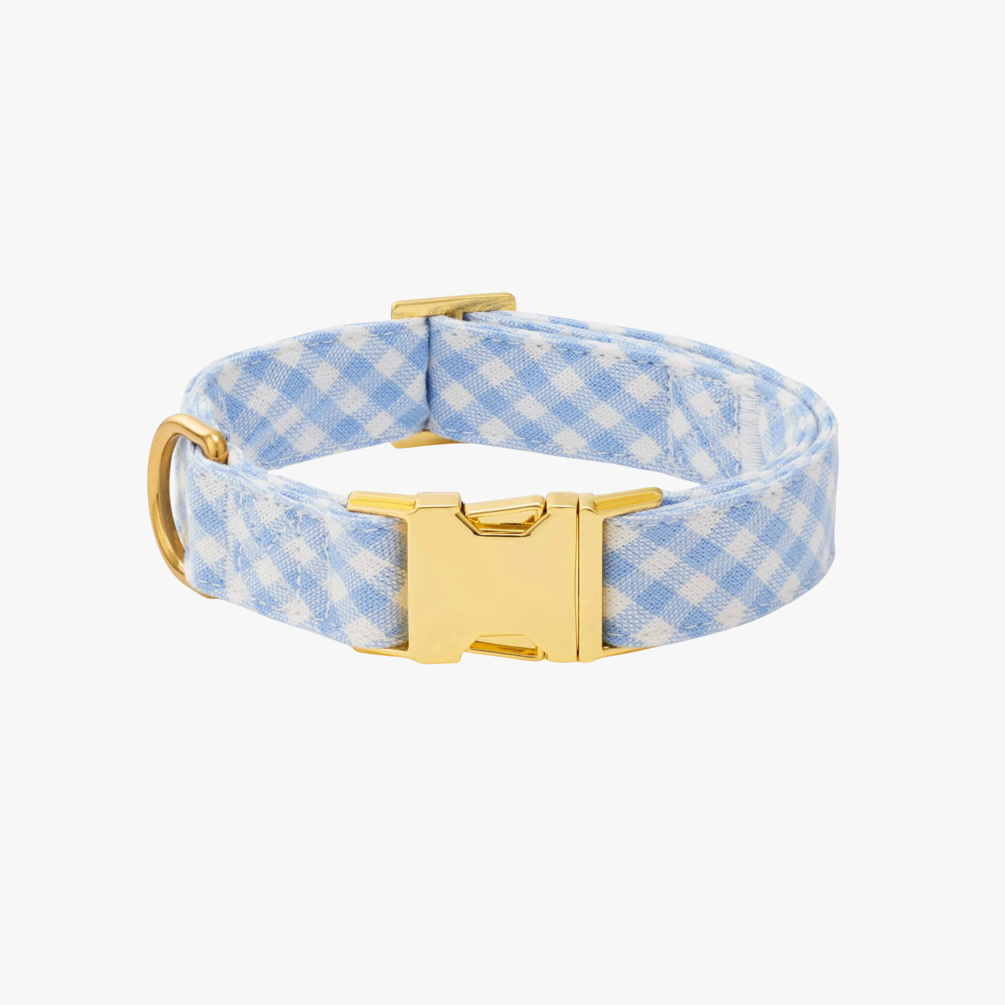 Sky Blue Gingham Spring - Hundehalsbånd — bilde 1