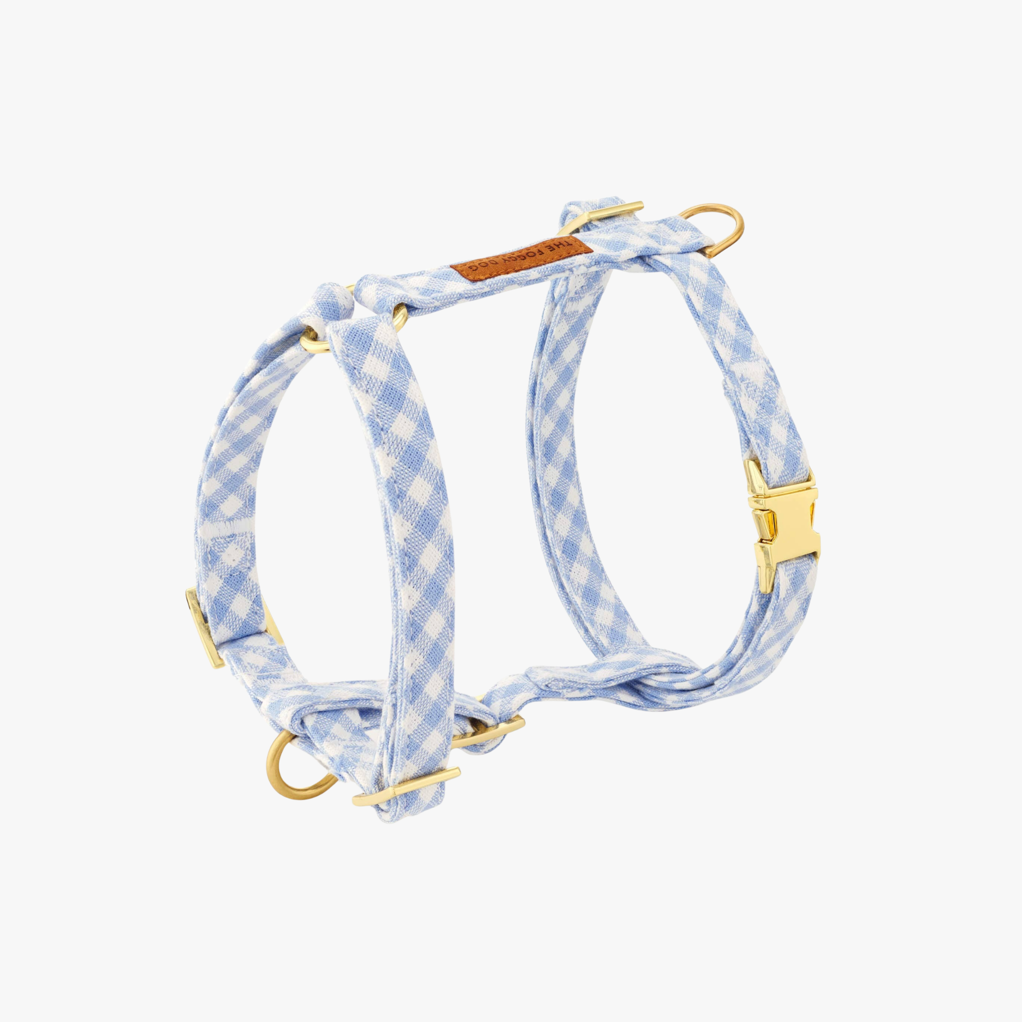 Sky Blue Gingham - Hundesele — bilde 1