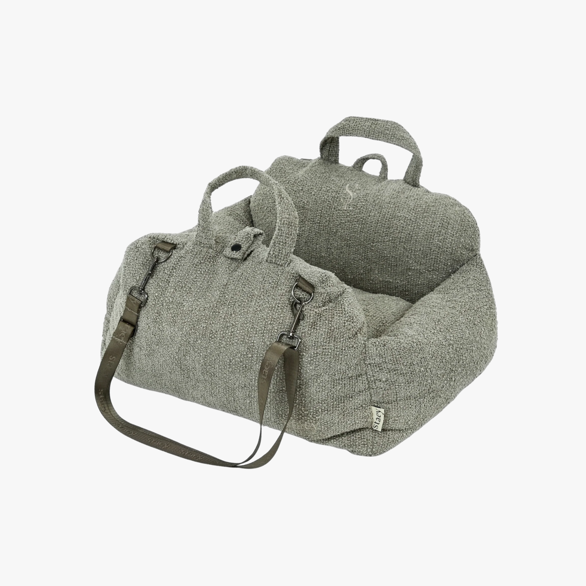 Tova 2 i 1 - Hundesete og reiseseng | Oat Bouclé — bilde 1