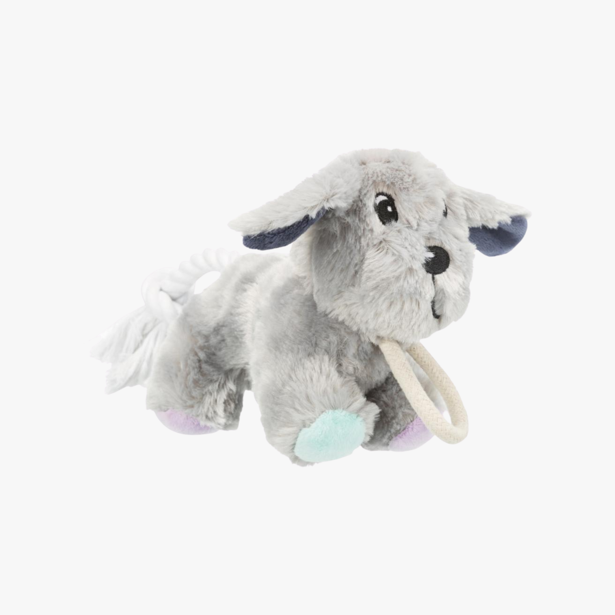 Valpeleke - Plysjhund med tau og pipelyd | 24 cm — bilde 1