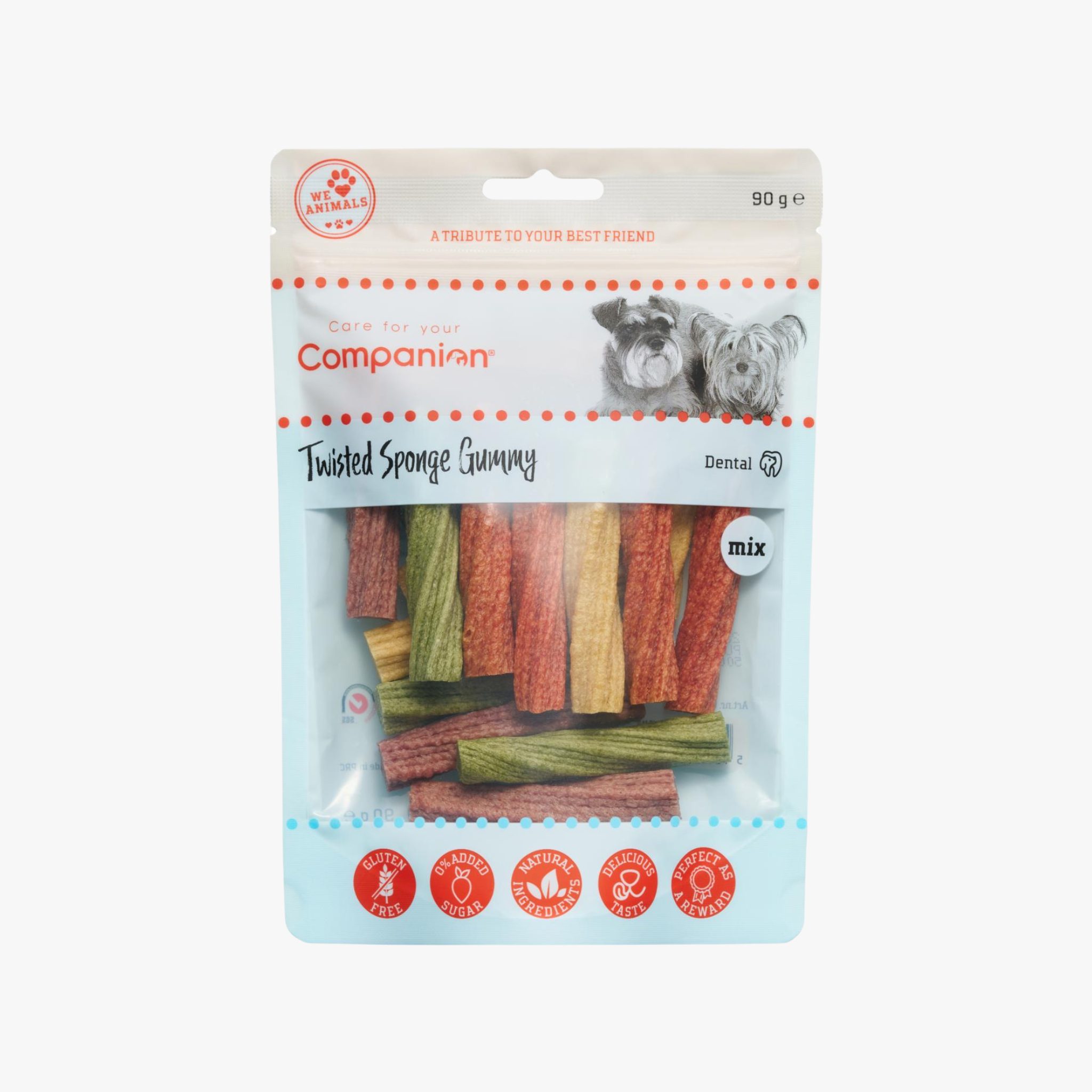 Twisted Sponge Gummy - Tyggepinner til hund90g — bilde 1