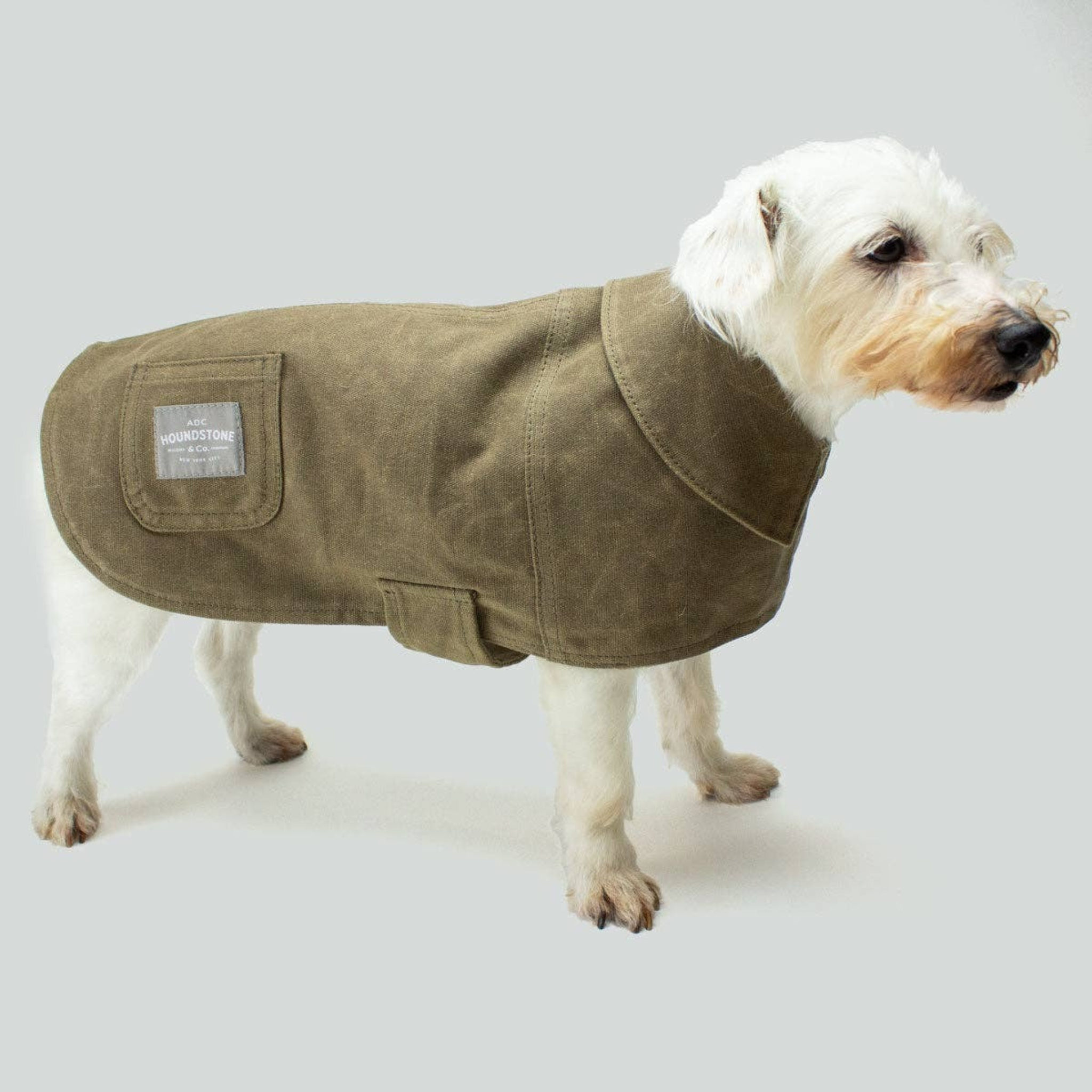 Waxed Canvas Dog Jacket Tan - Vokset canvas hundejakke — bilde 1