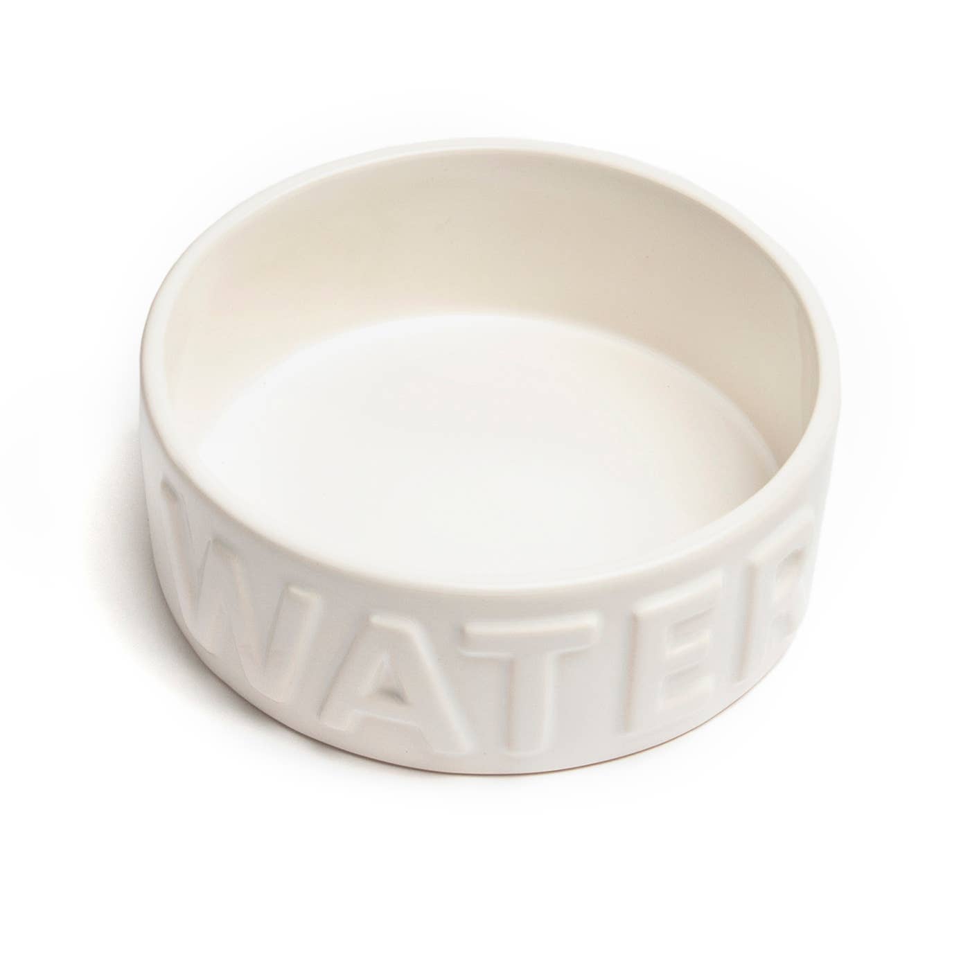 Klassisk "WATER" Hundeskål - Hvit — bilde 1