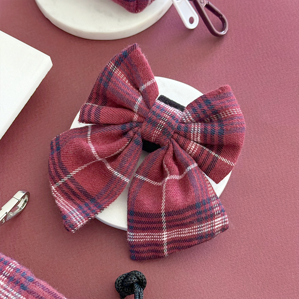 Mulberry Plaid Sailor Bow Tie - Sløyfe til hund — bilde 1