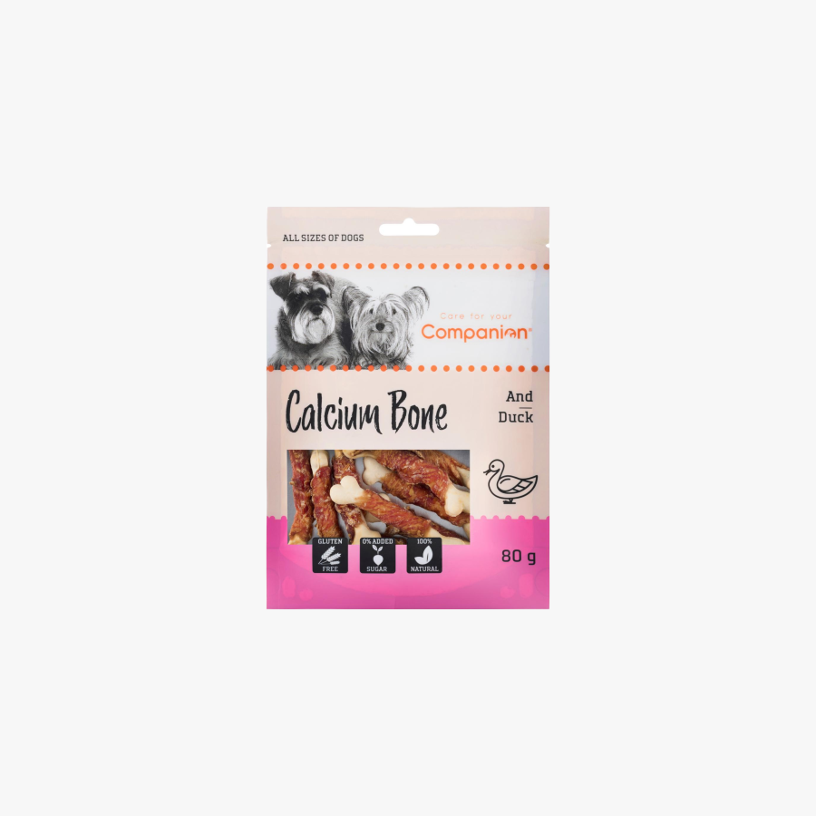 Calcium Bone, Tyggepinner for små hunder m/And — bilde 1