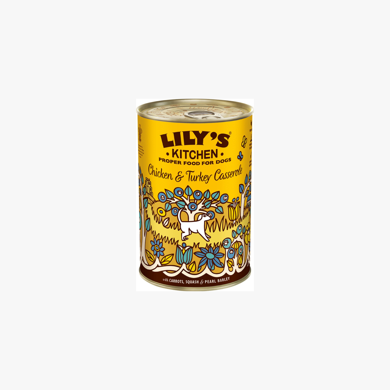 Lily’s Kitchen Chicken Casserole – Våtfôr til voksene hunder med Kylling, Kalkun, Brun ris og Grønnsaker | 400g — bilde 1
