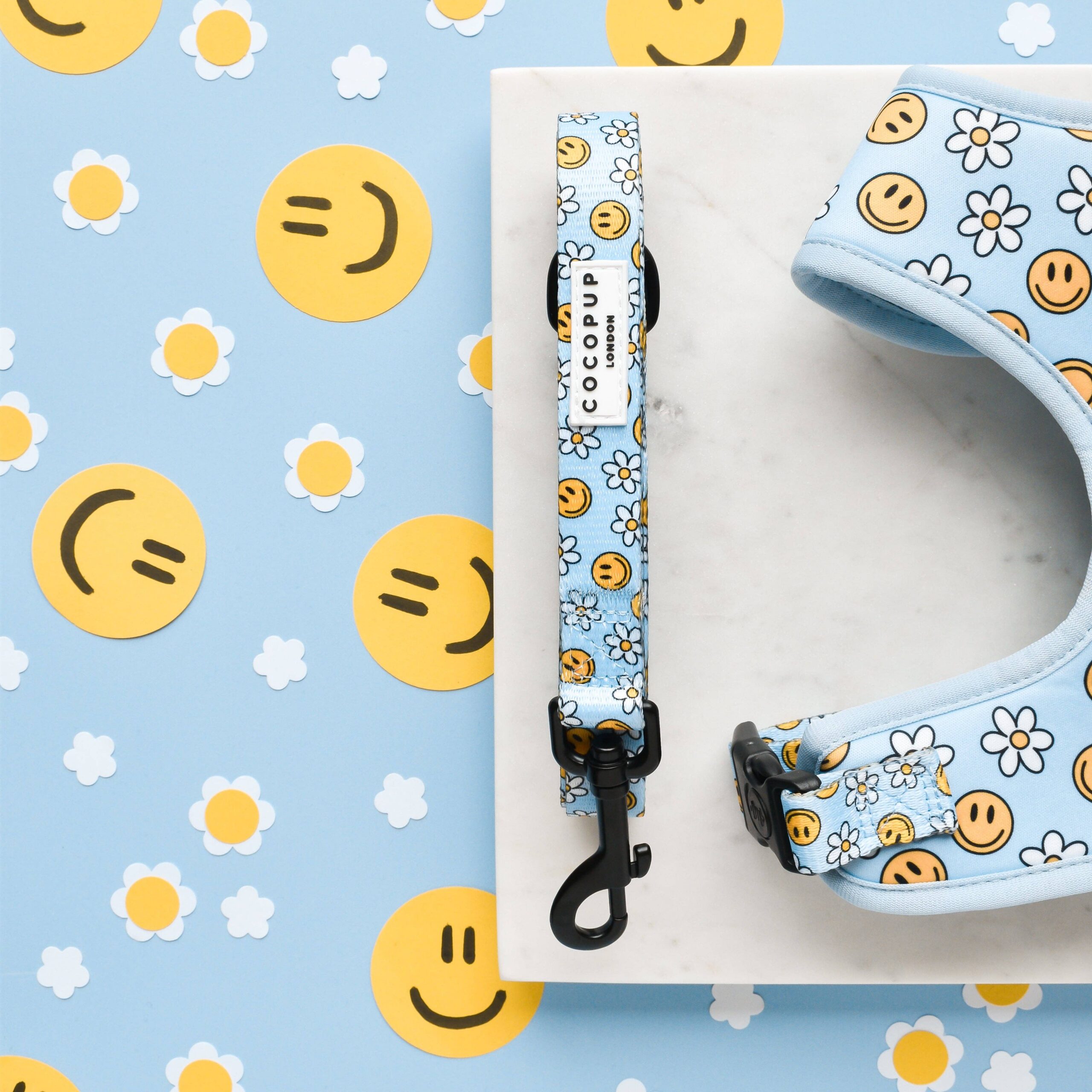 Smiley Pawty Tent - Hundekobbel med Smiley-mønster, 152 cm — bilde 1