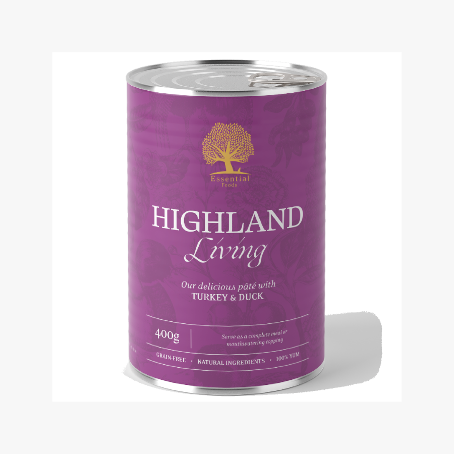 Essential Highland Living – Våtfôr med kalkun og and | 400g — bilde 1
