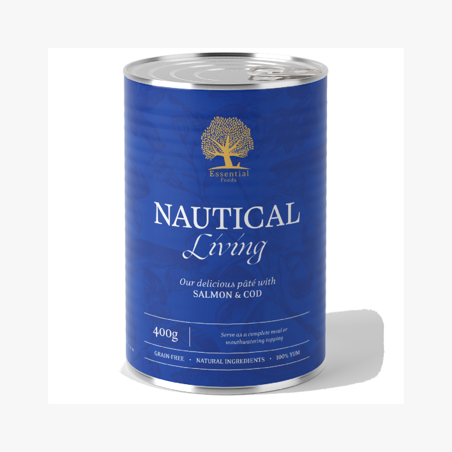 Essential Nautical Living – Våtfôr med laks og torsk | 400g — bilde 1