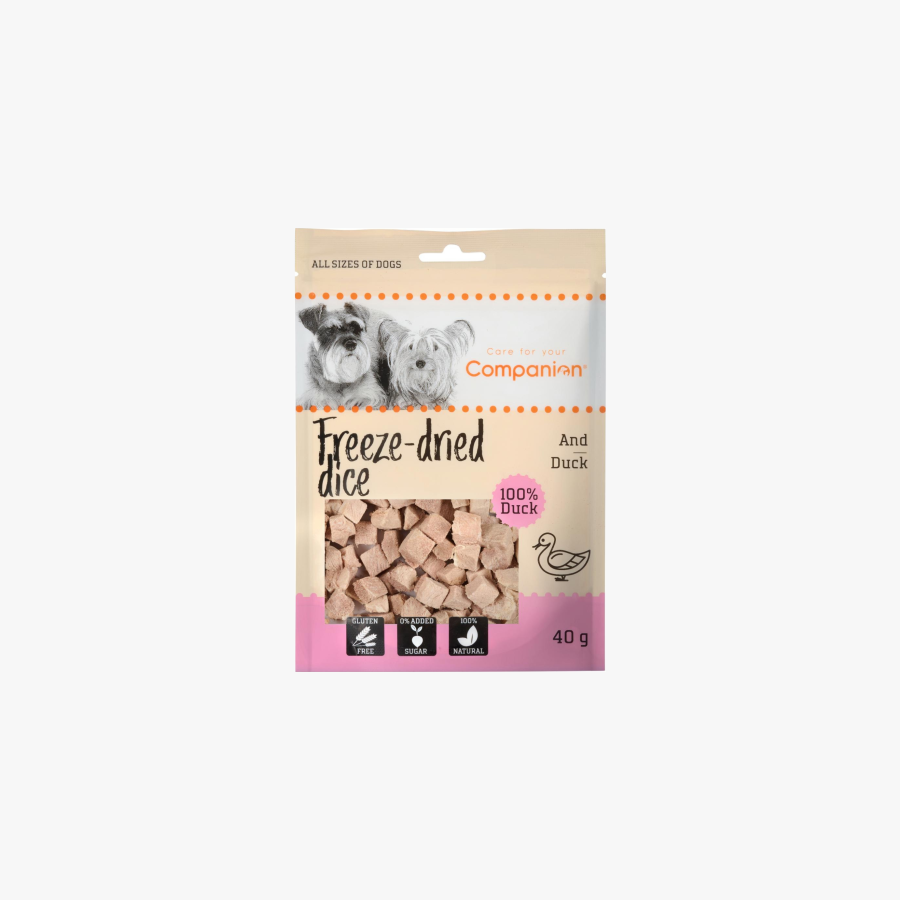 Freeze-dried Dice - Frysetørket godbiter 100% And | 40g — bilde 1