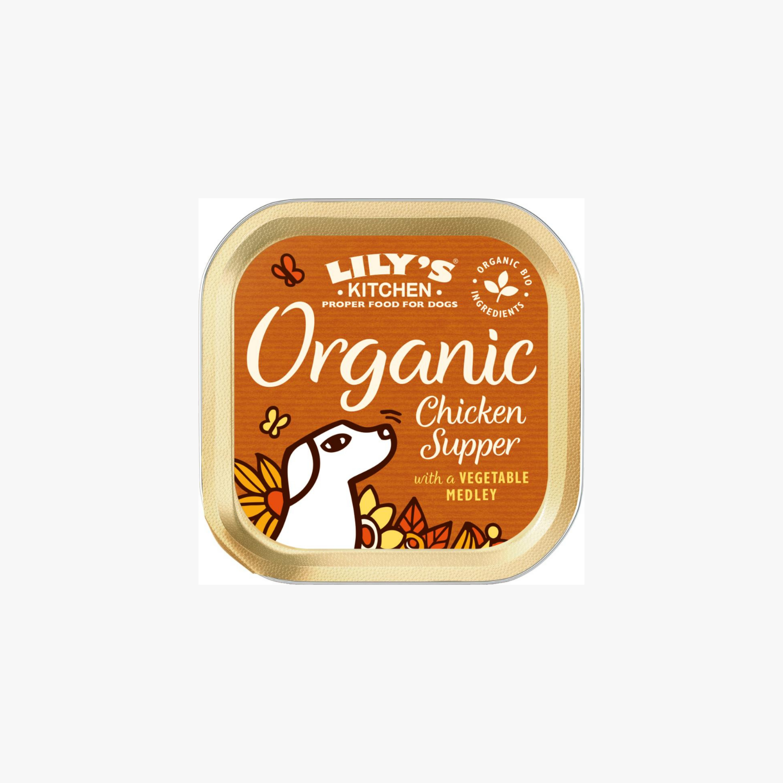 Lily’s Kitchen Organic Chicken Supper – Våtfôr til voksene hunder med Kylling, Svin, Storfe og Fisk, 150g — bilde 1