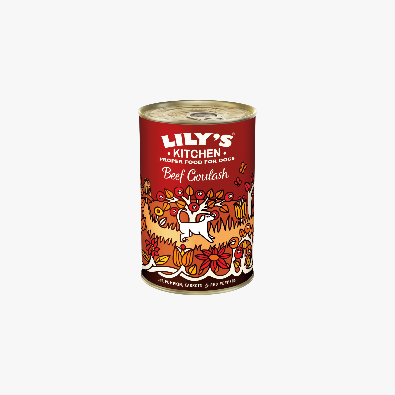 Lily’s Kitchen Beef Goulash – Våtfôr til voksene hunder av Oksekjøtt, Gresskar, Gulerøtter og Paprika | 400g