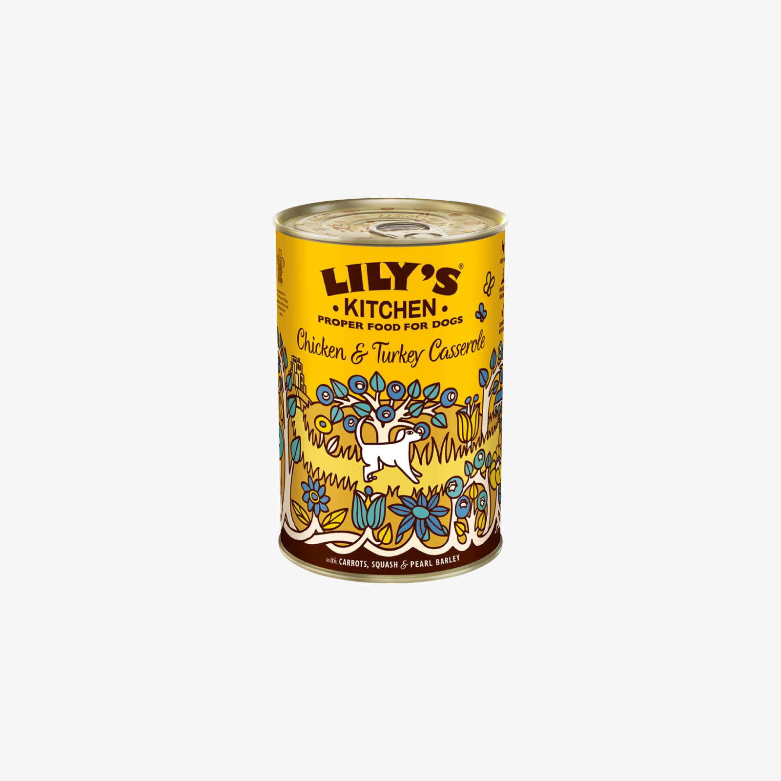 Lily’s Kitchen Chicken Casserole – Våtfôr til voksene hunder med Kylling, Kalkun, Brun ris og Grønnsaker | 400g