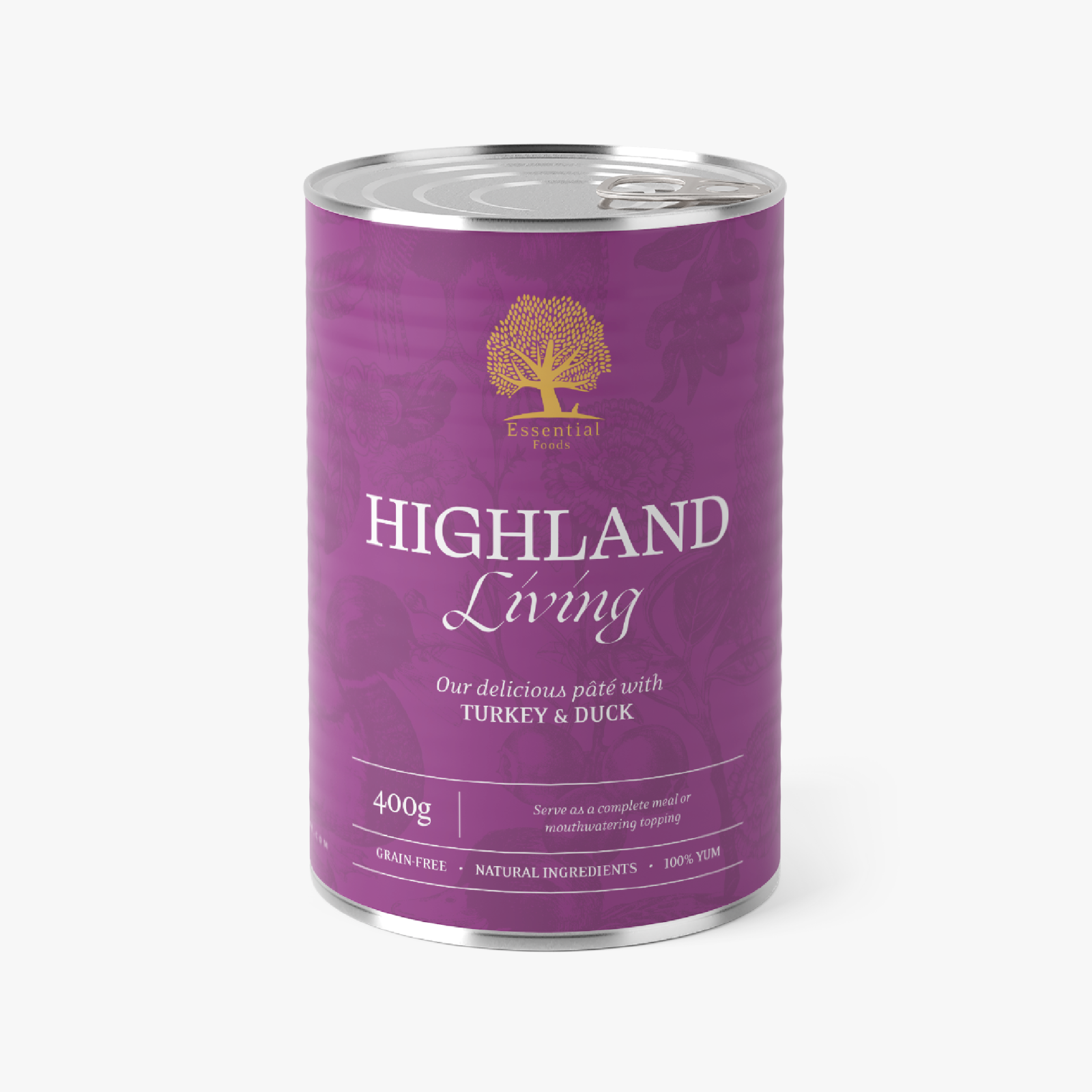 Essential Highland Living – Våtfôr med kalkun og and | 400g