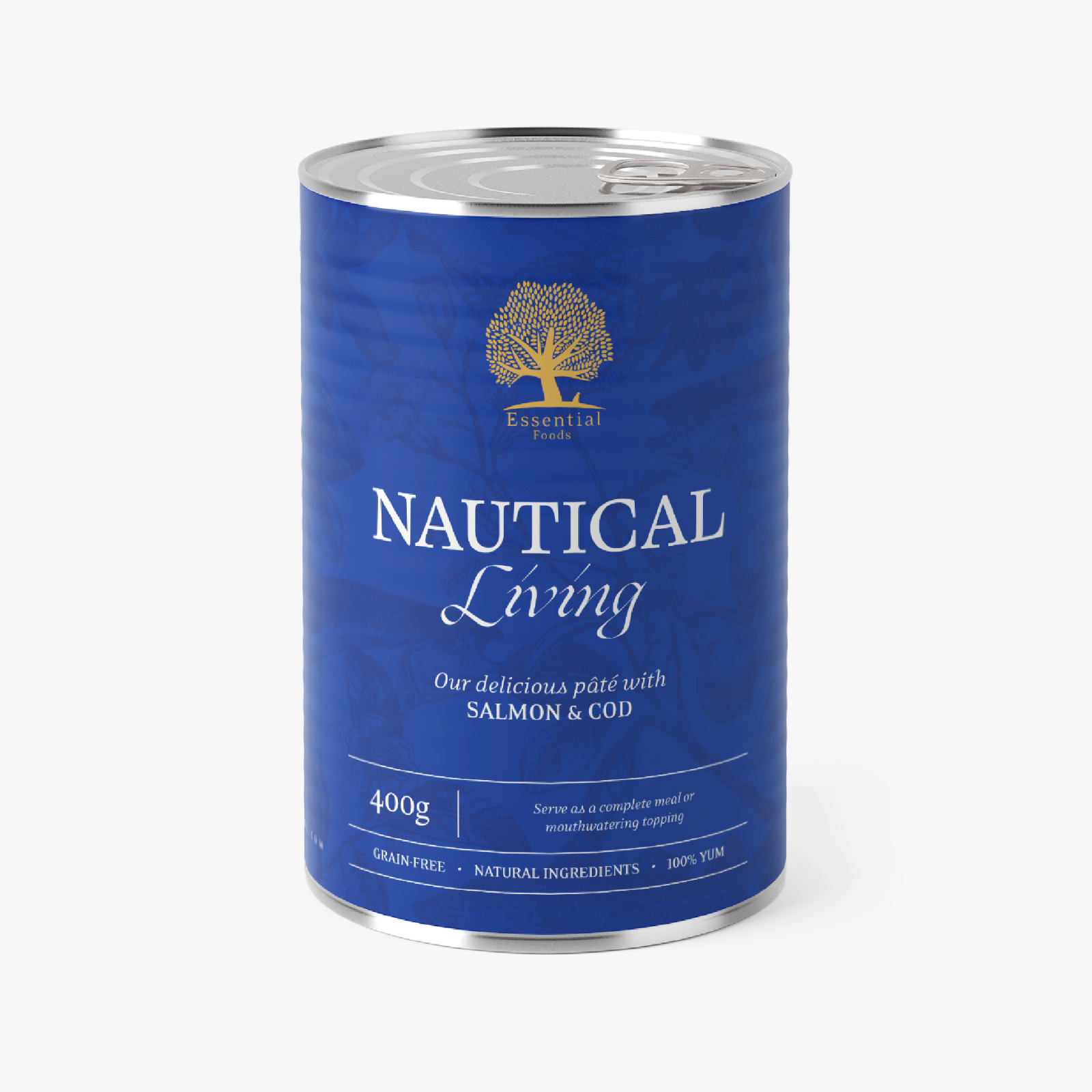 Essential Nautical Living – Våtfôr med laks og torsk | 400g