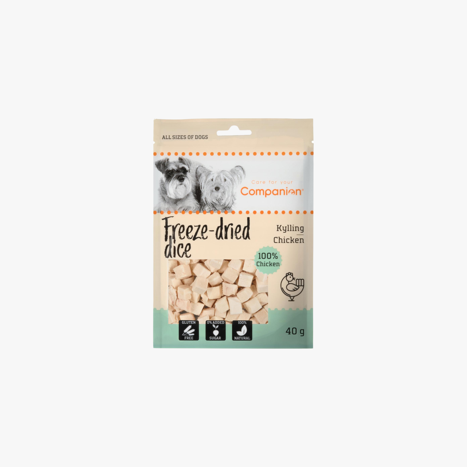 Freeze-dried Dice - Frysetørket godbiter 100% Kylling | 40g