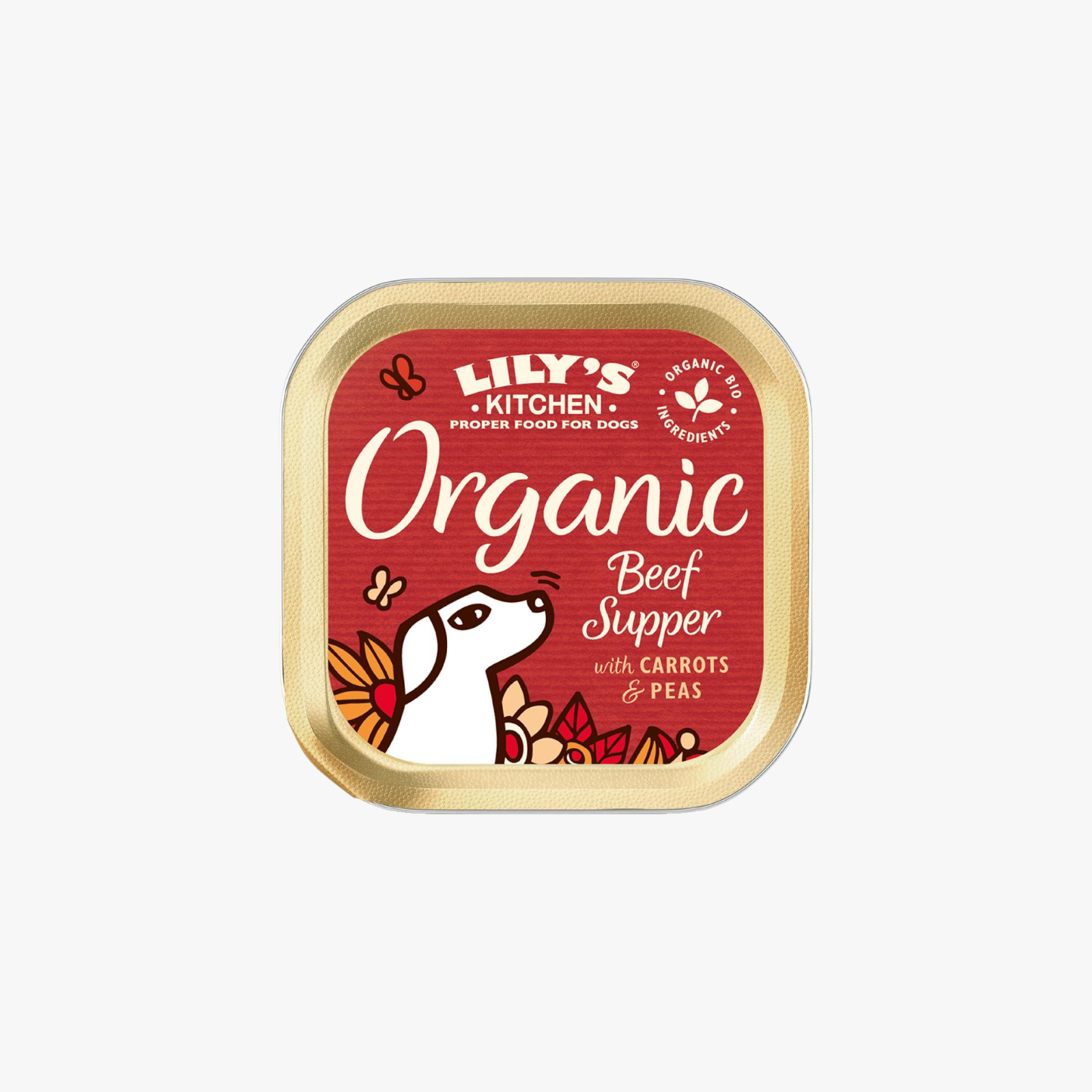 Lily’s Kitchen Organic Beef Supper – Våtfôr til voksene hunder av Storfe, Kylling og Svin, 150g